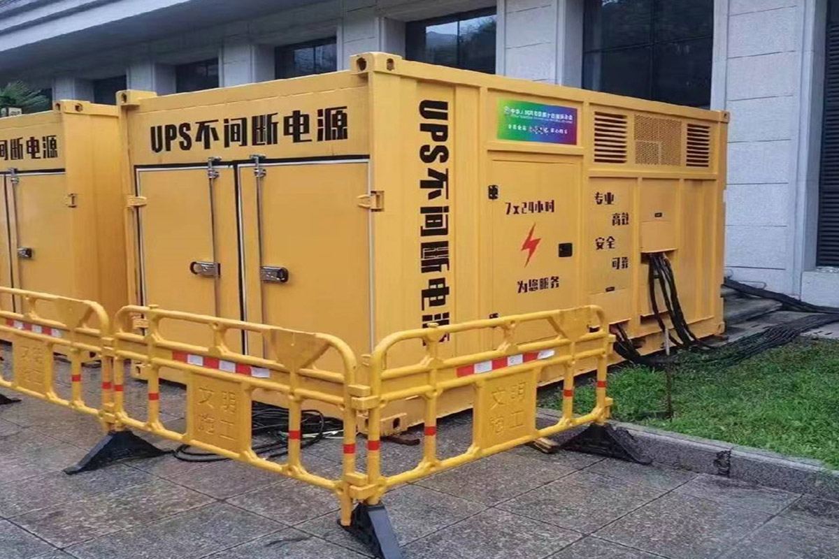 南漳发电机租赁施工现场