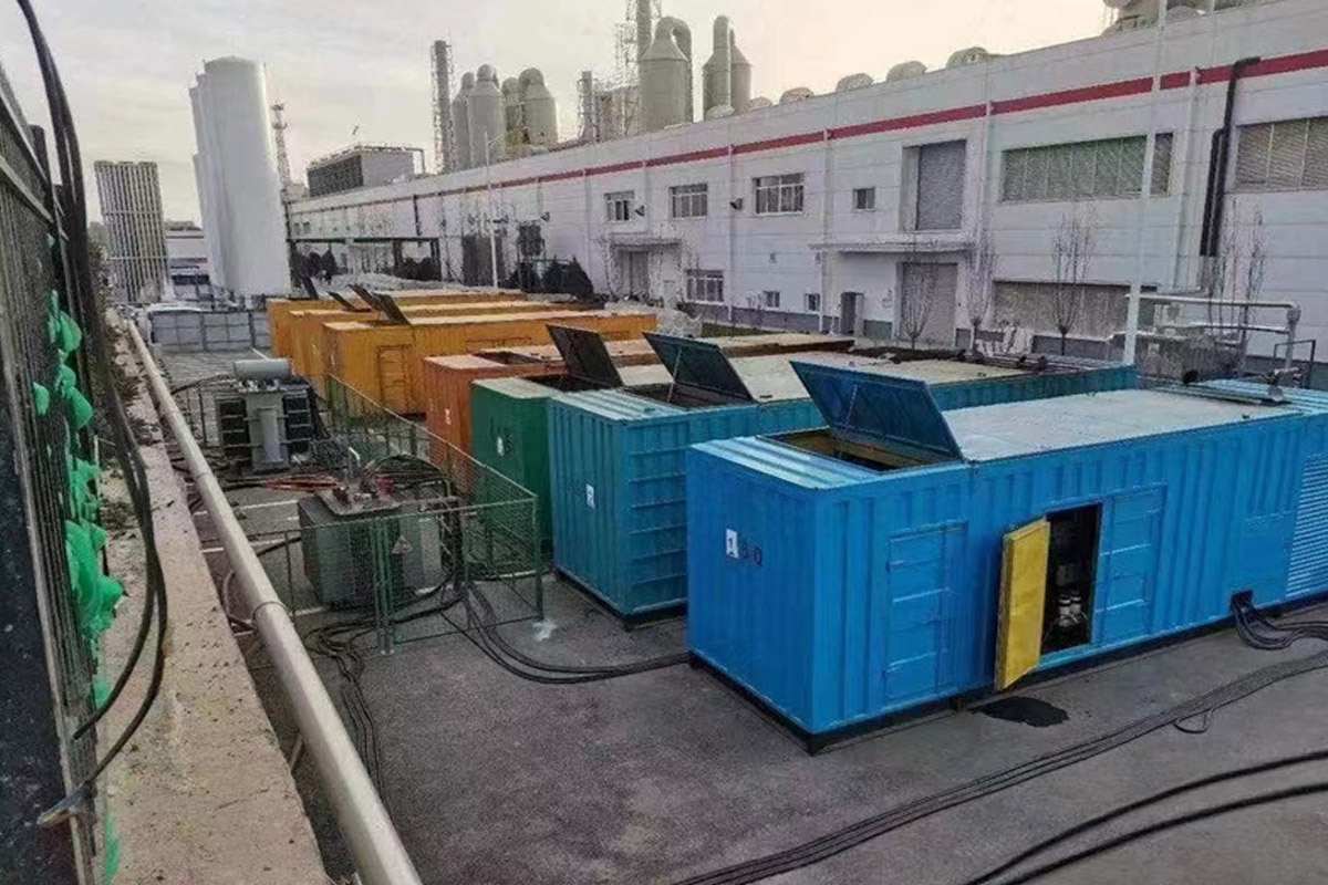 南漳发电机租赁施工现场